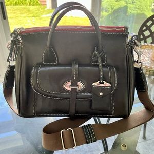 Dooney & Bourke Florentine Toscana Small Front Pocket Satchel Pine Green